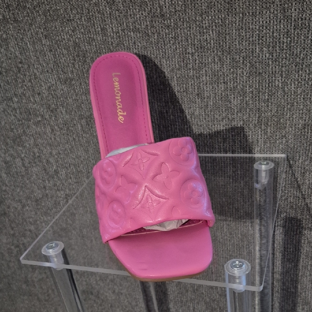 Lemon Pink Slide Sandals